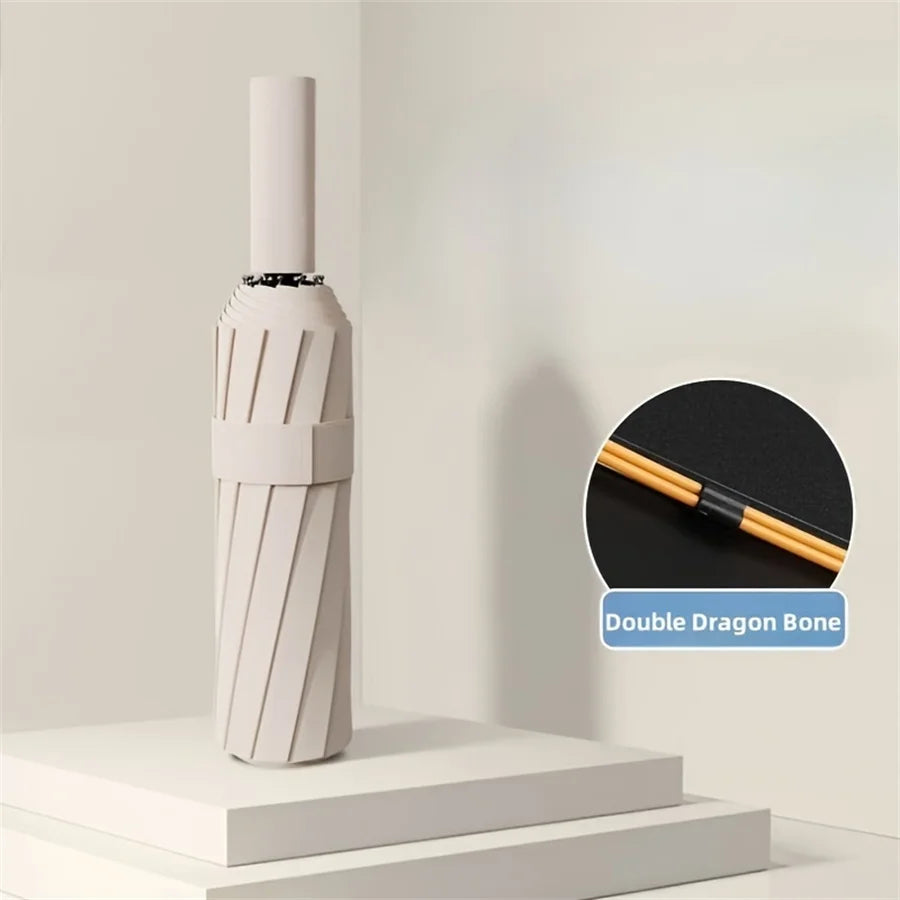 12 Bone Black Glue Fully Automatic Umbrella With Thick And Durable