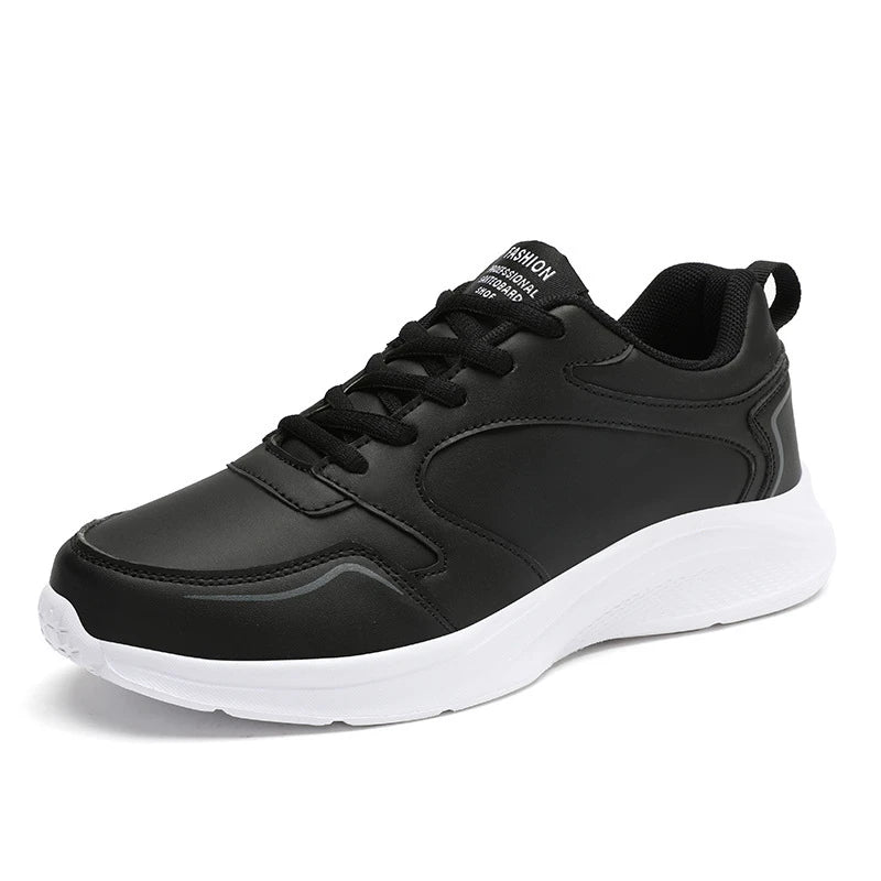 Autumn and Winter Leather Outdoor Running Shoes for Women Flat Sports Casual Shoes for Women White Shoes Large Size Travel
