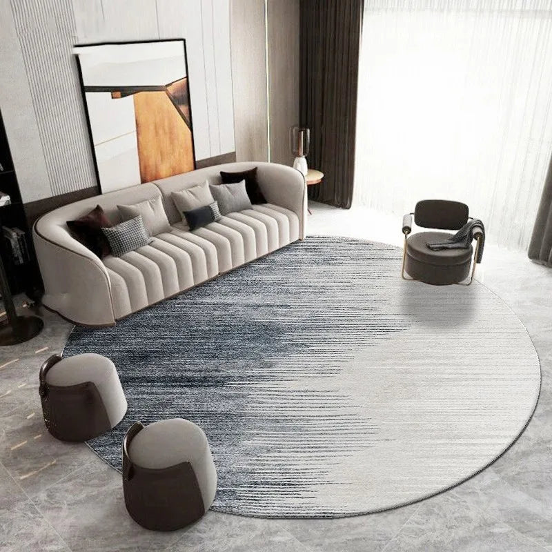 Modern Round Rug Area Minimalist Soft for Living Room Bedroom Study Room Decor Floor Mat Slip-resistant Wear-resistant Beautiful