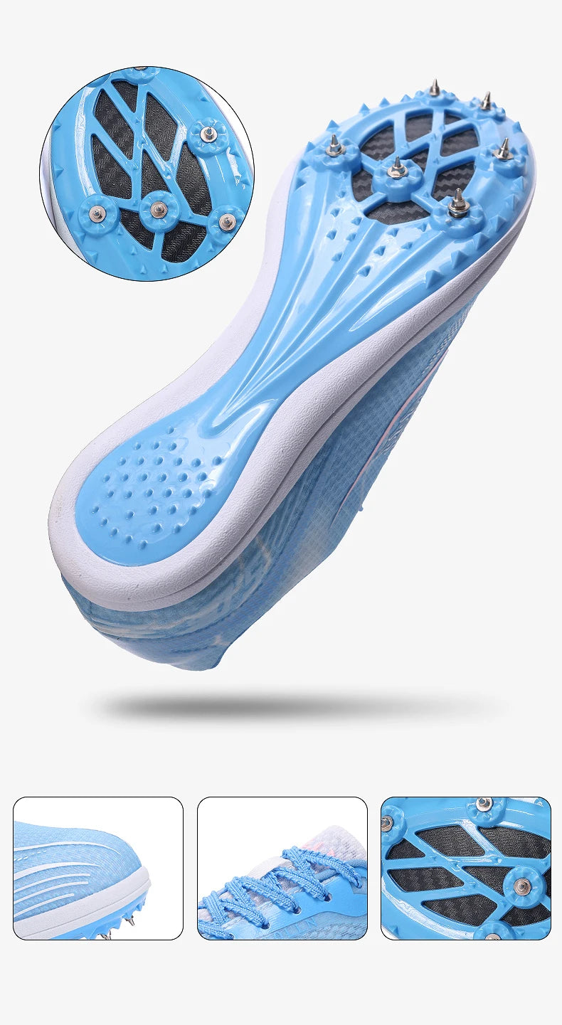2025 New Couples Track and Field Shoes Non Slip Women Spikes Sneakers Breathable Men Running Shoes Comfortable Outdoor Sneakers