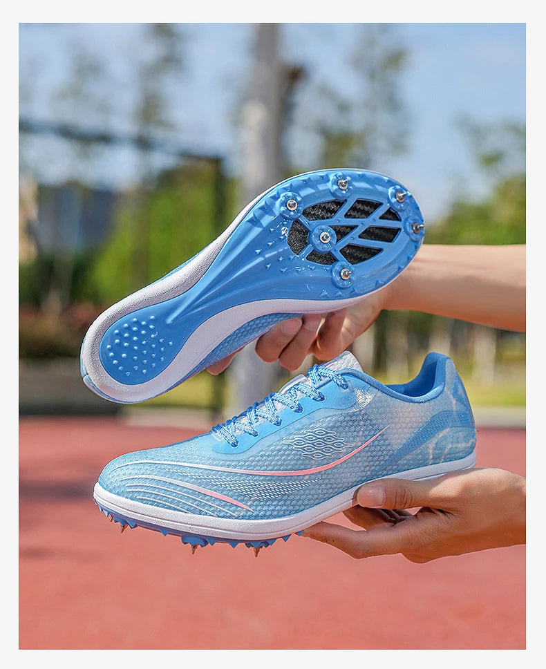 2025 New Couples Track and Field Shoes Non Slip Women Spikes Sneakers Breathable Men Running Shoes Comfortable Outdoor Sneakers