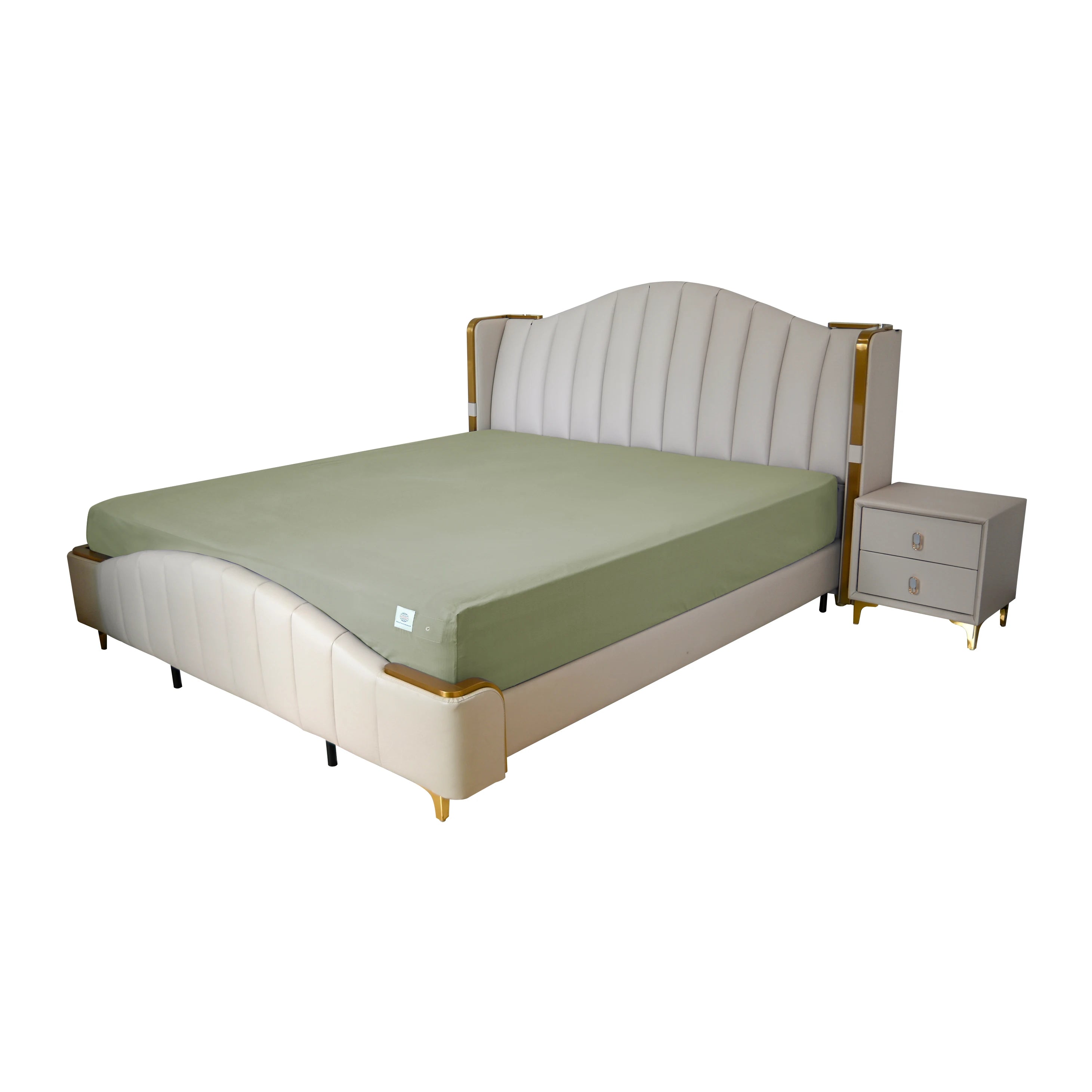 MAXSHARER Earthing Fitted Sheet Organic Cotton with Conductive Silver Fiber Grounding Bed Sheet