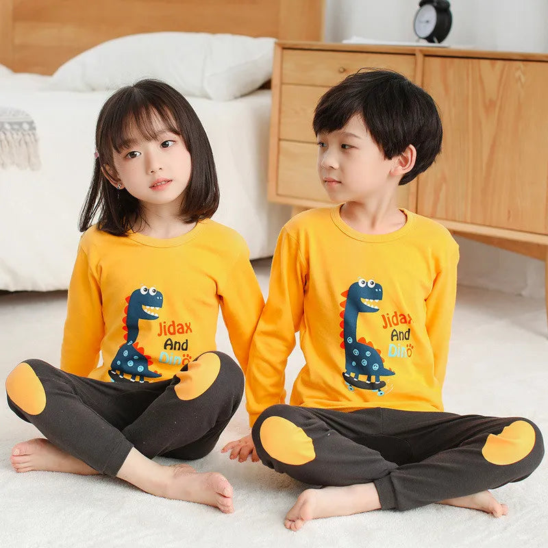 Kids Pajamas for Boys 2 3 4 5 6 7 8 9 10 11 12 13 Years Cotton Sleepwear Sets Dinosaur Pyjamas Green Children Pijamas Clothing