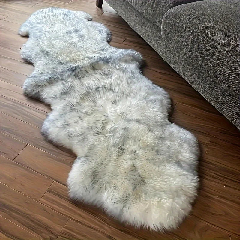 Faux Fur Rug, Fluffy Pink Small Sheepskin Rug, Ultra Soft 2x3 Ft Mat, Machine Washable Shag Mats, Nursery Throw for Bedroom rug