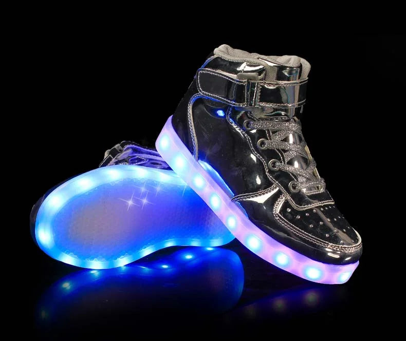Men's Glowing Sneakers Unisex Luxury Luminous Sneakers USB LED Colorful Lighted Luminous Shoes Women Night Light Vulcanize Shoes