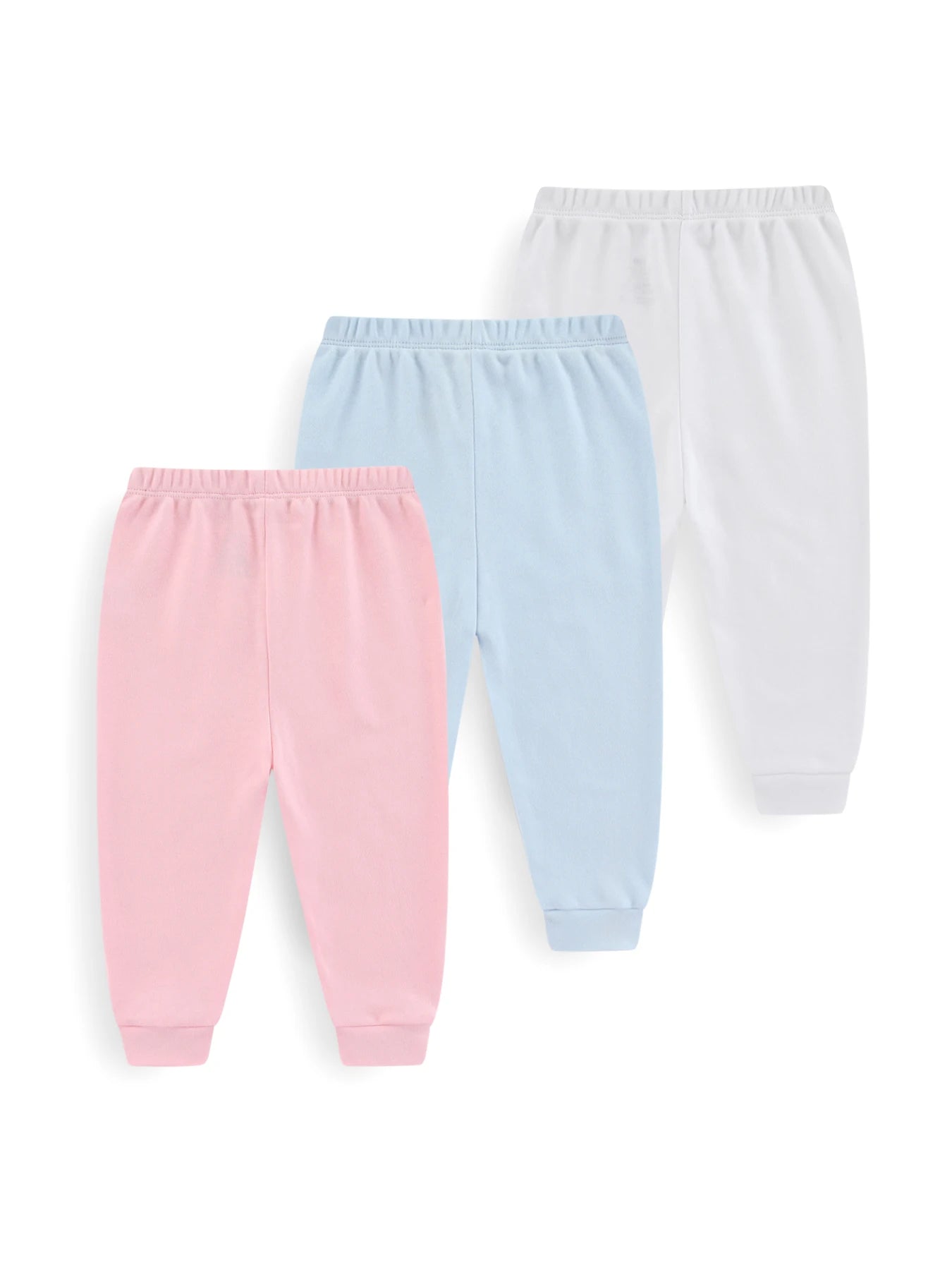 Kiddiezoom 1/3 Pcs Four Seasons Fashion Solid 100% Cotton Baby Boy Girl Pants Soft 100% Cotton Infants Trousers Accessories