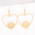 6pcs Stainless Steel Gold Plated 12mm Cabochon Earring Base Setting