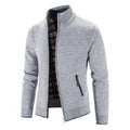 Men's Cardigan Sweater Jackets Winter Thick Warm Stand Collar Knitted Zipper Casual Cardigan Men Daily Solid Color Sweatercoat