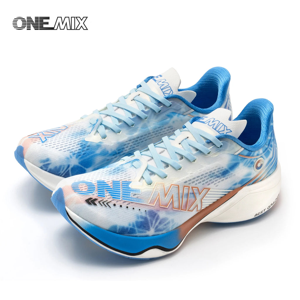 ONEMIX-Nylon Carbon Board Marathon Running Racing Shoes, Professional Stable Support, Shock-relief, Ultra-light Rebound Sneaker