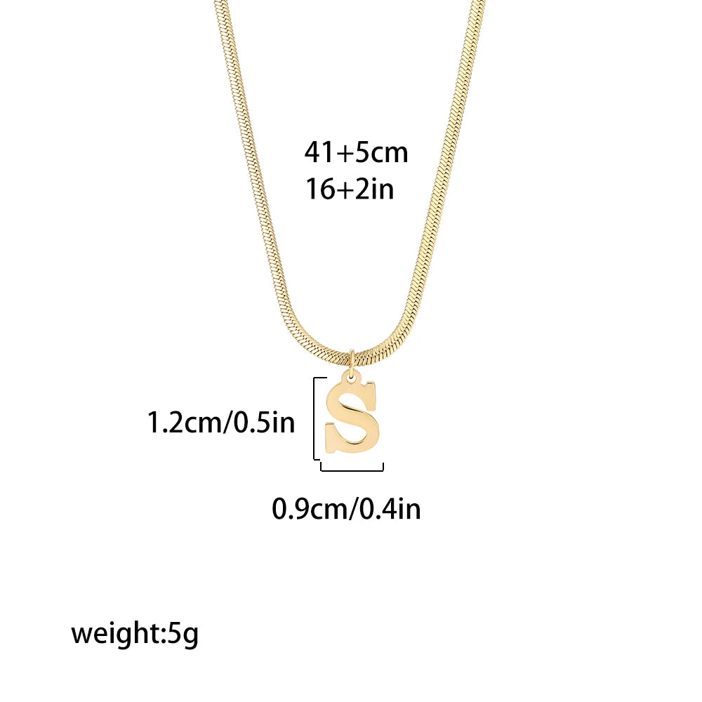 A-Z Alphabet Gold Plated