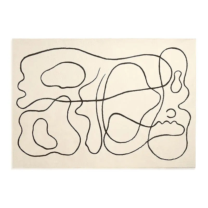 Nordic Style Living Room Decoration Carpet - Large Area Rug for Bedroom, Fluffy Soft Cloakroom Rug, Thickened Anti-skid Mat