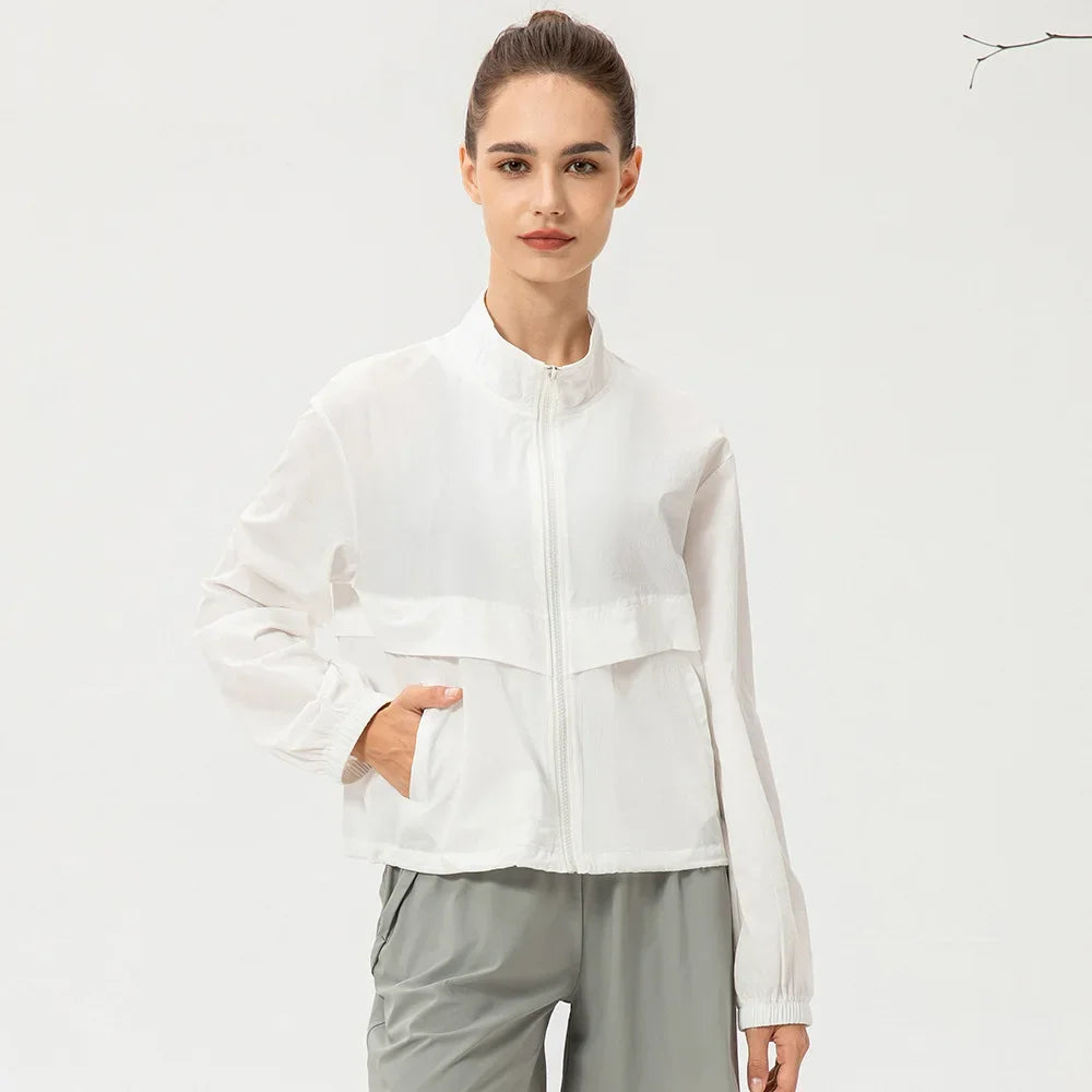 Women Autumn Winter Yoga Wear Sports Sweatshirt Modal Loose-Fit Casual Stand Collar Running Fitness Top Pants Breathable Soft