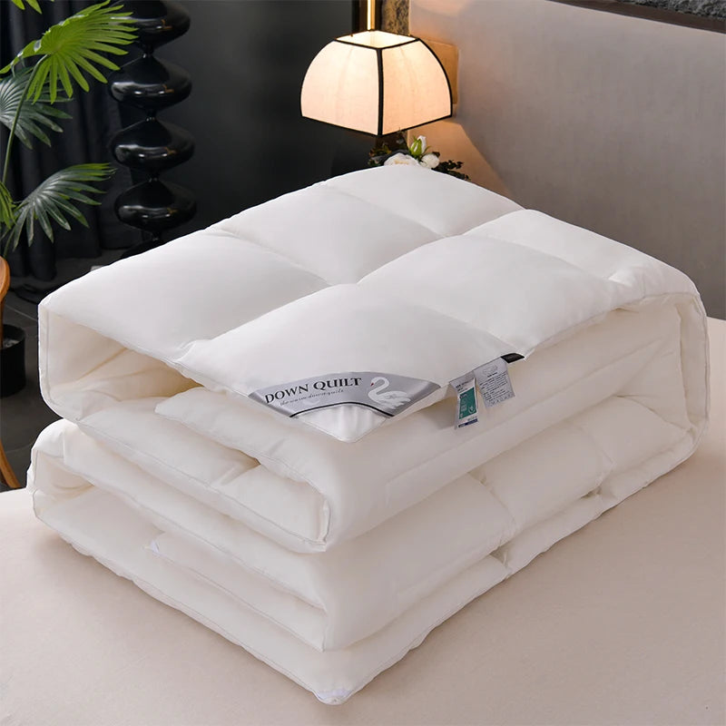 Feather Goose Down Duvet Warm Winter Thick Quilts for Single Double Couple Bed Blanket Down Filling Comforters King Queen Size