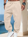 Man Autumn Fleece Sportpants Drawstring Casual Long Pants Comfortable Street Britches Fashion Pocket Pant Loose Basic Sweatpants
