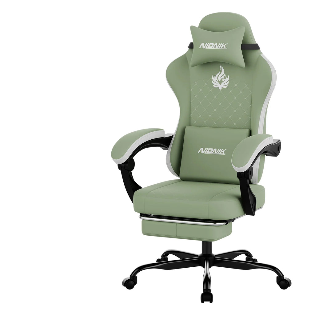 Gaming Chair with Footrest,