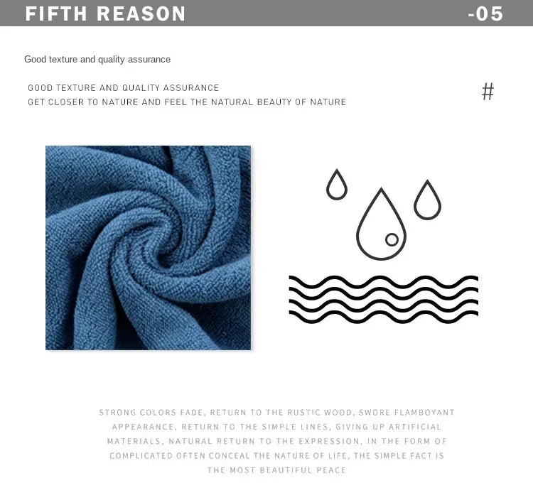 Soft Skin-Friendly Pure Cotton Towel - Thickened Quick Absorbent Quick Dry Face Towel, Durable Lightweight Shower Travel Use