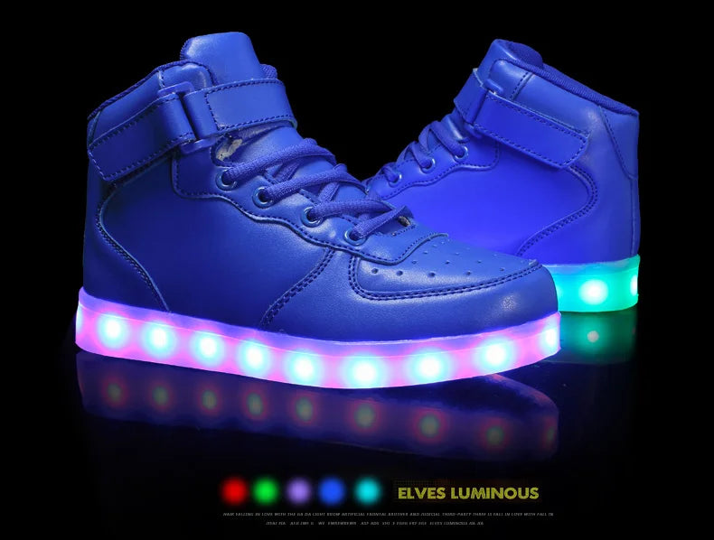 Men's Glowing Sneakers Unisex Luxury Luminous Sneakers USB LED Colorful Lighted Luminous Shoes Women Night Light Vulcanize Shoes