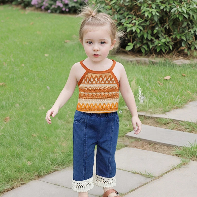 Girls Sleeveless Knit Top
