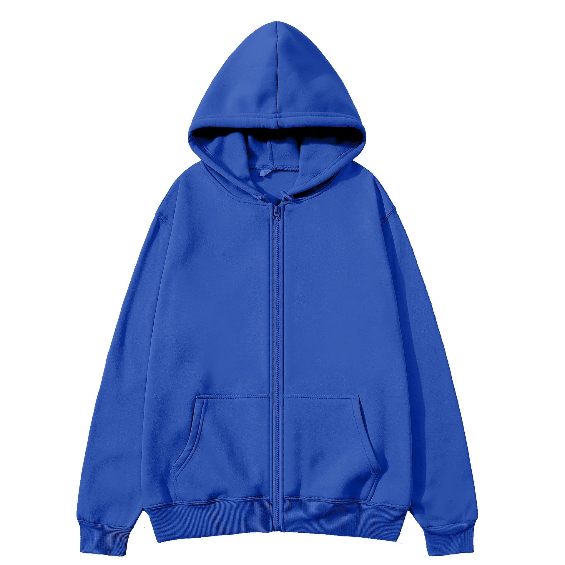 2025 unisex zipper sweatshirt cardigan hooded sweatshirt solid color sportswear top for autumn and winter