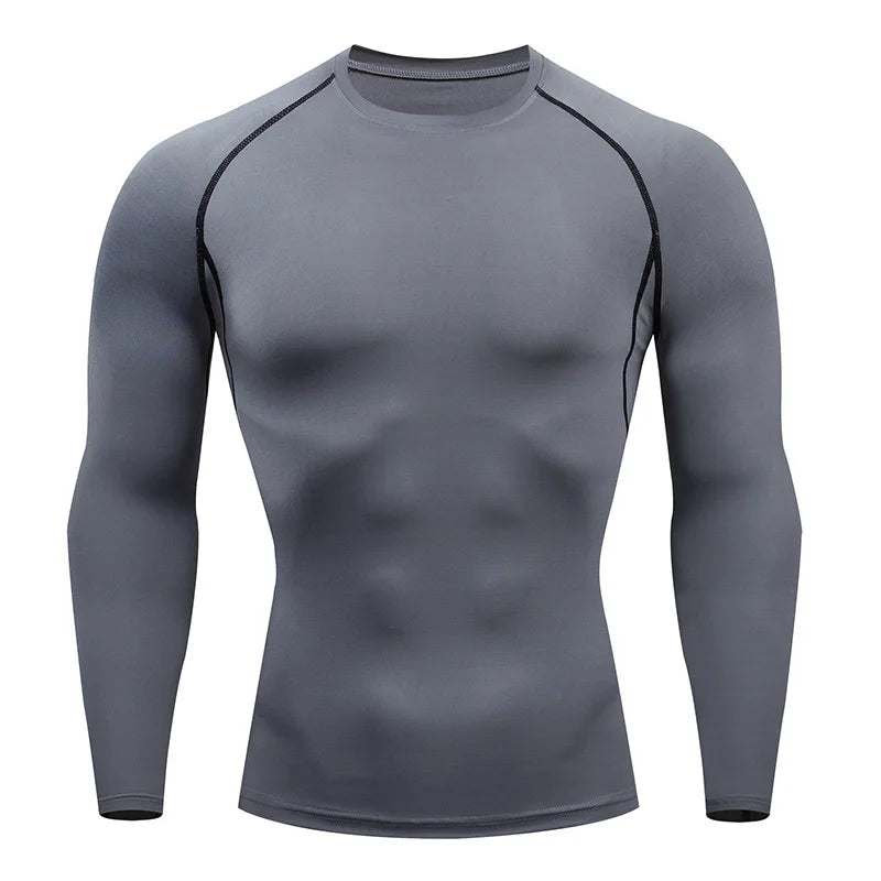 Men's T-Shirt Outdoor Training Fitness Gym Jogging Running Sweatshirt Bat/-Man Compression Shirts Tight Elastic Breathable