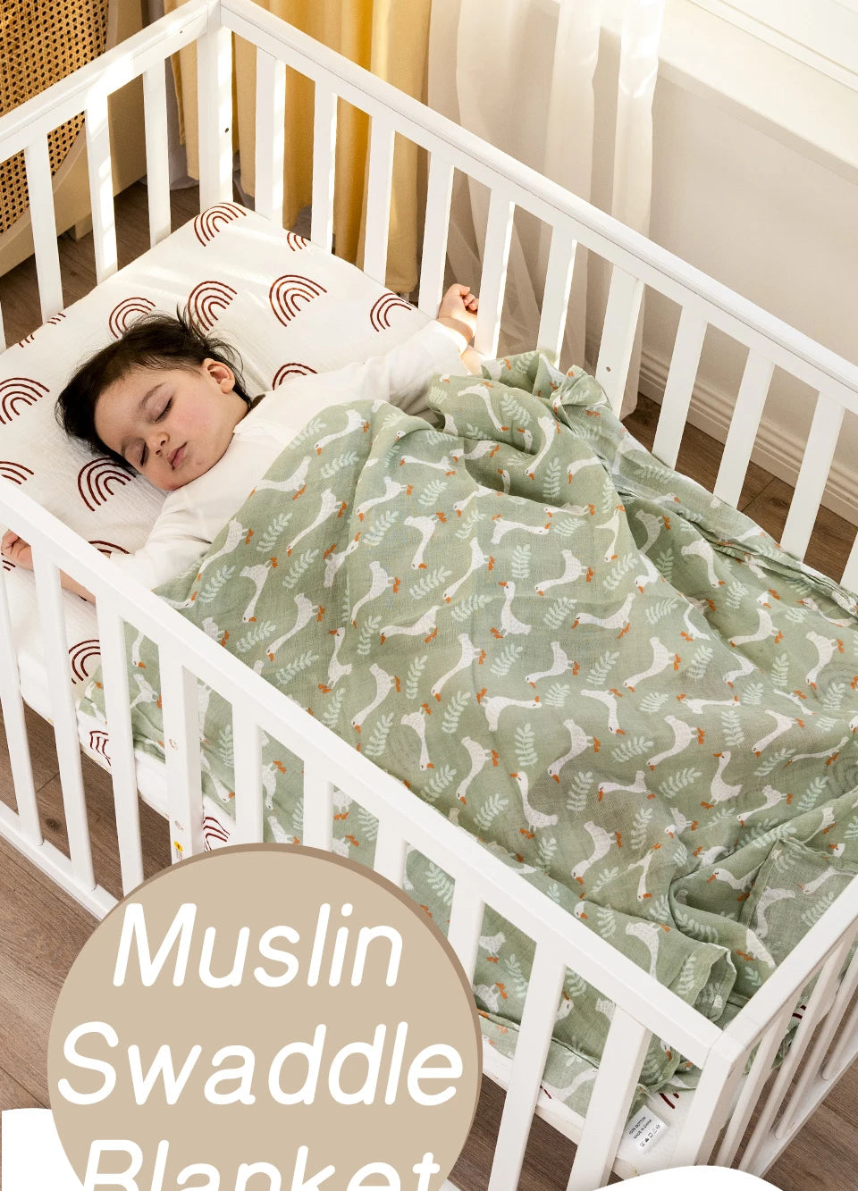 Kangobaby #My Soft Life# 3pcs Set Breathable Baby Muslin Cotton Swaddle Blanket Newborn Bath Towel 120x110cm