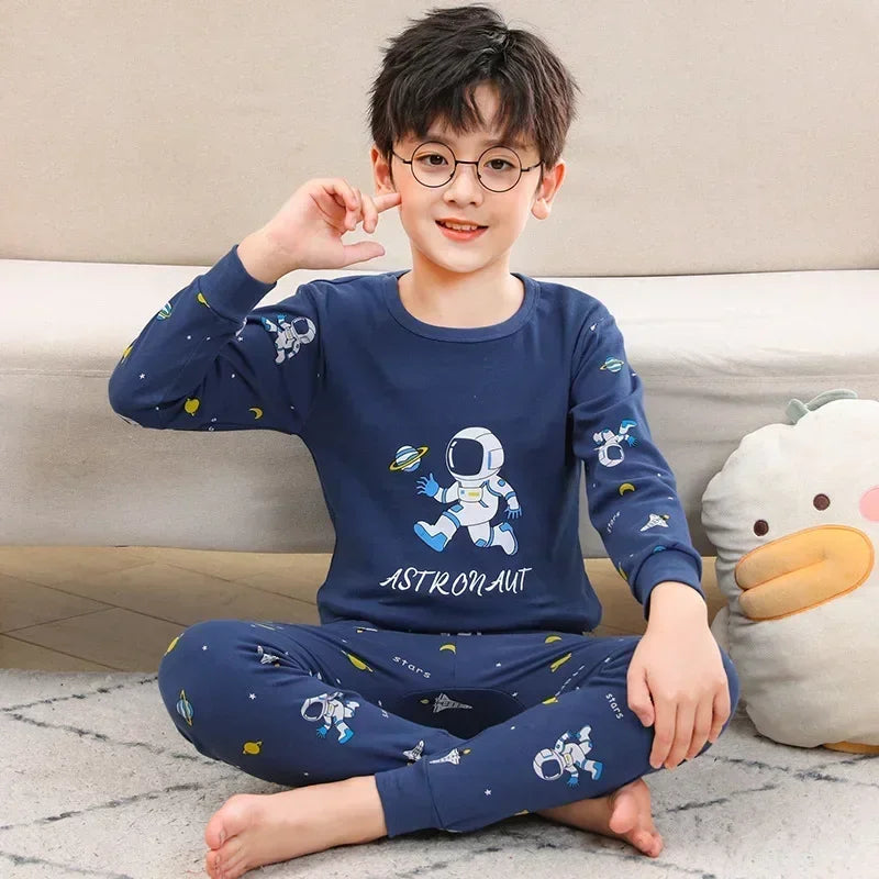 Kids Pajamas for Boys 2 3 4 5 6 7 8 9 10 11 12 13 14 Years Cotton Sleepwear Set Dinosaur Pyjamas Green Children Pijamas Clothing
