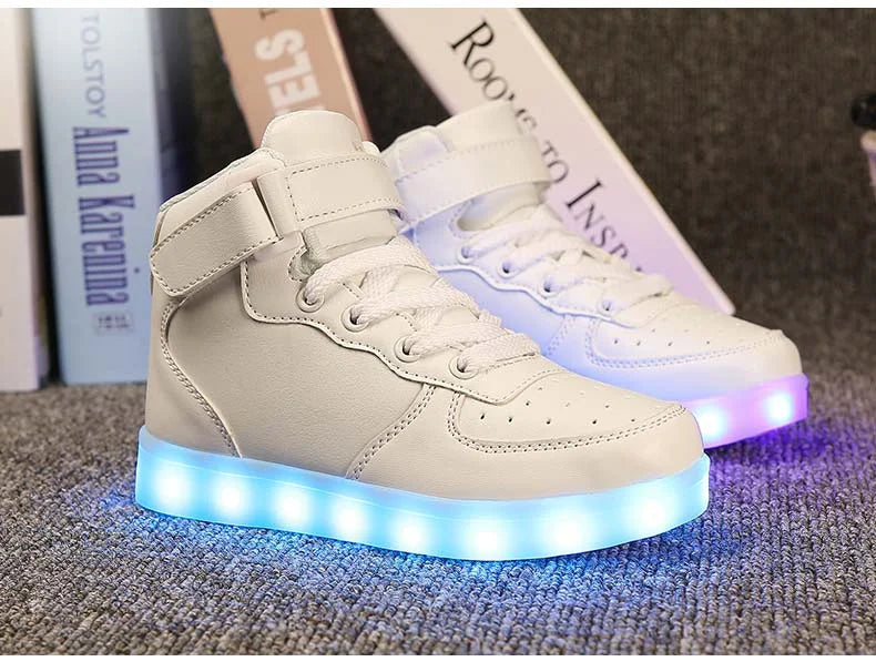 Men's Glowing Sneakers Unisex Luxury Luminous Sneakers USB LED Colorful Lighted Luminous Shoes Women Night Light Vulcanize Shoes