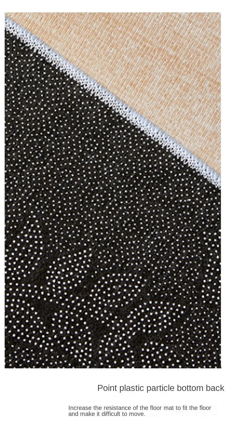 VIKAMA Modern Minimalist Round Rug Non-slip, Stain-resistant Sofa, Recliner, Bathroom, Laundry Room Rug Home Decor