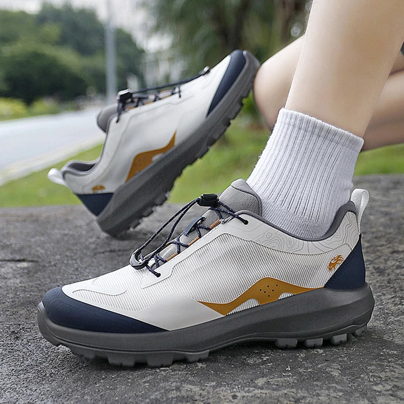 Men's Trekking Shoes Outdoor Camping Comfortable Anti-Slip Sports Shoes Mountain Walking Breathable Training Hiking Shoes for Men