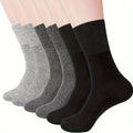 6 Pairs of Comfortable Cotton Diabetic Socks for Men and Women - No Elastic Waistband