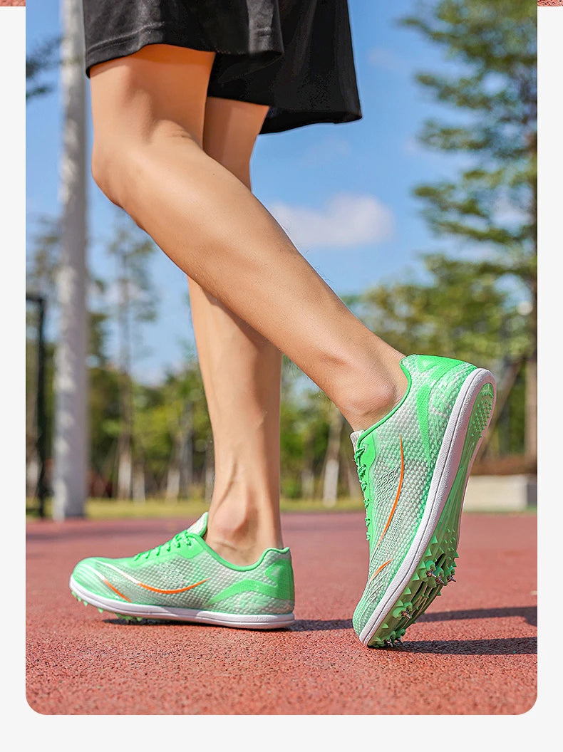 2025 New Couples Track and Field Shoes Non Slip Women Spikes Sneakers Breathable Men Running Shoes Comfortable Outdoor Sneakers