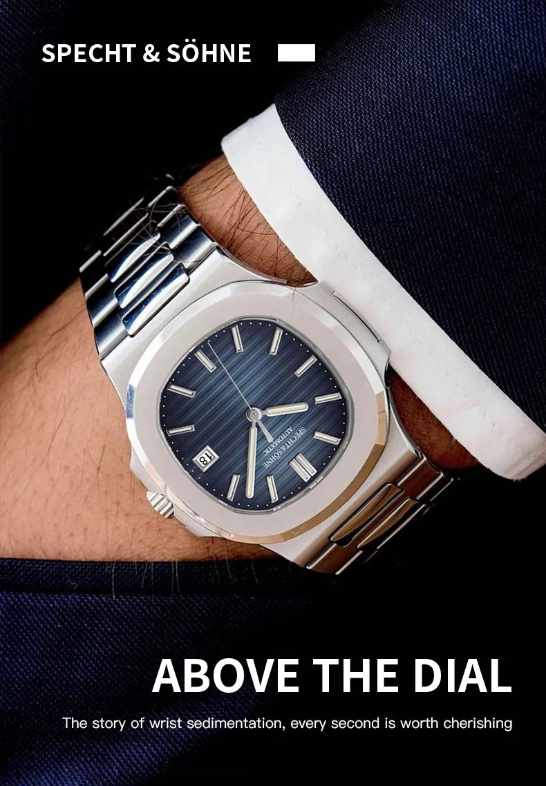 Specht&Sohne 2025 New Classic Men's Watches Luxury Automatic Watch for Men Stainless Steel Sapphire 8215 Mechanical WristWatch