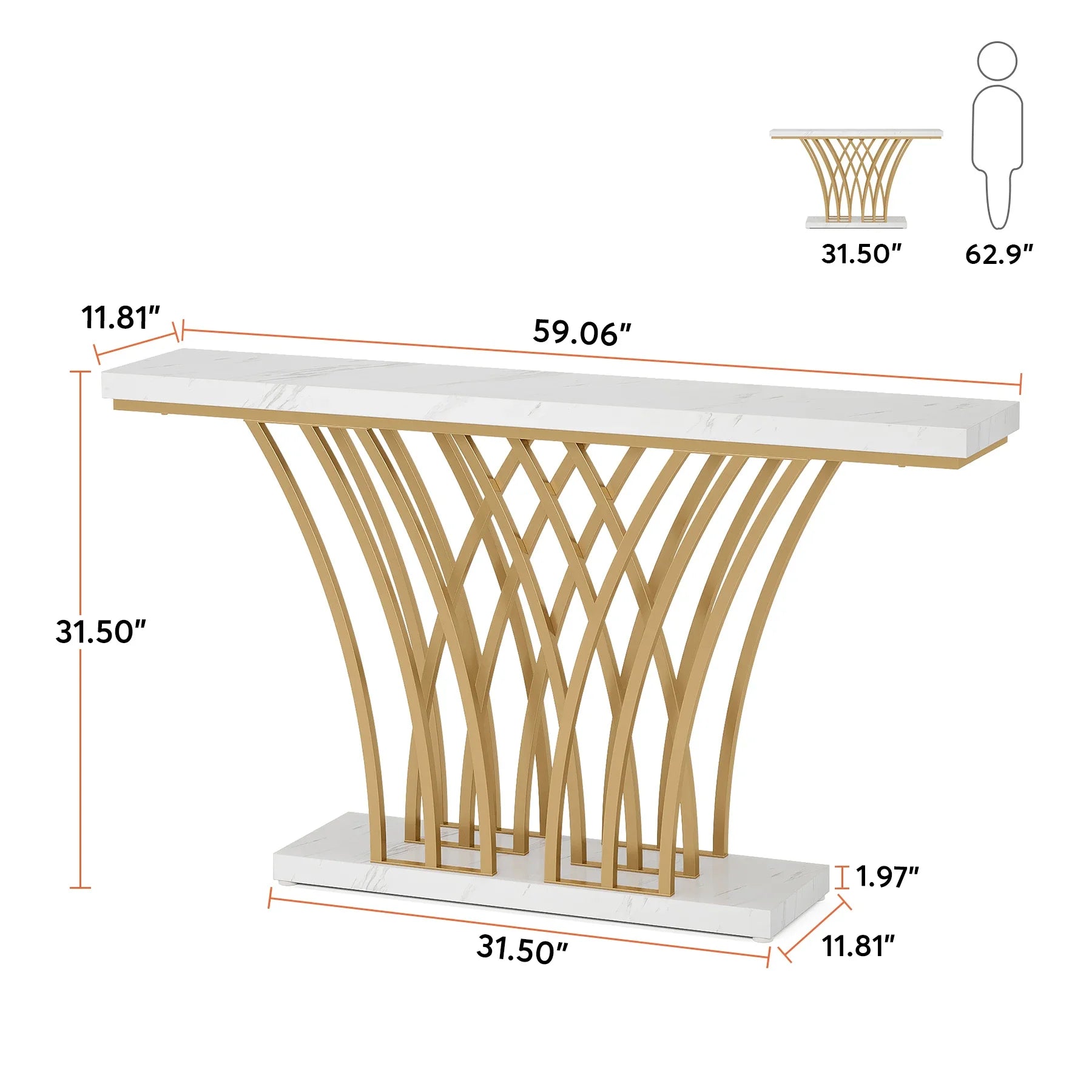 Tribesigns 59 inch Gold