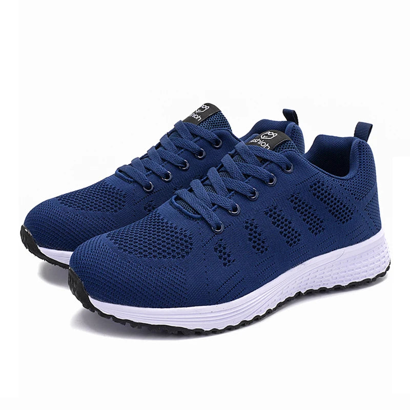 Women's Casual Flats Sports Shoes Mesh Breathable Trainers Ladies Shoes Platform Female Sneakers for Women Tennis Shoes