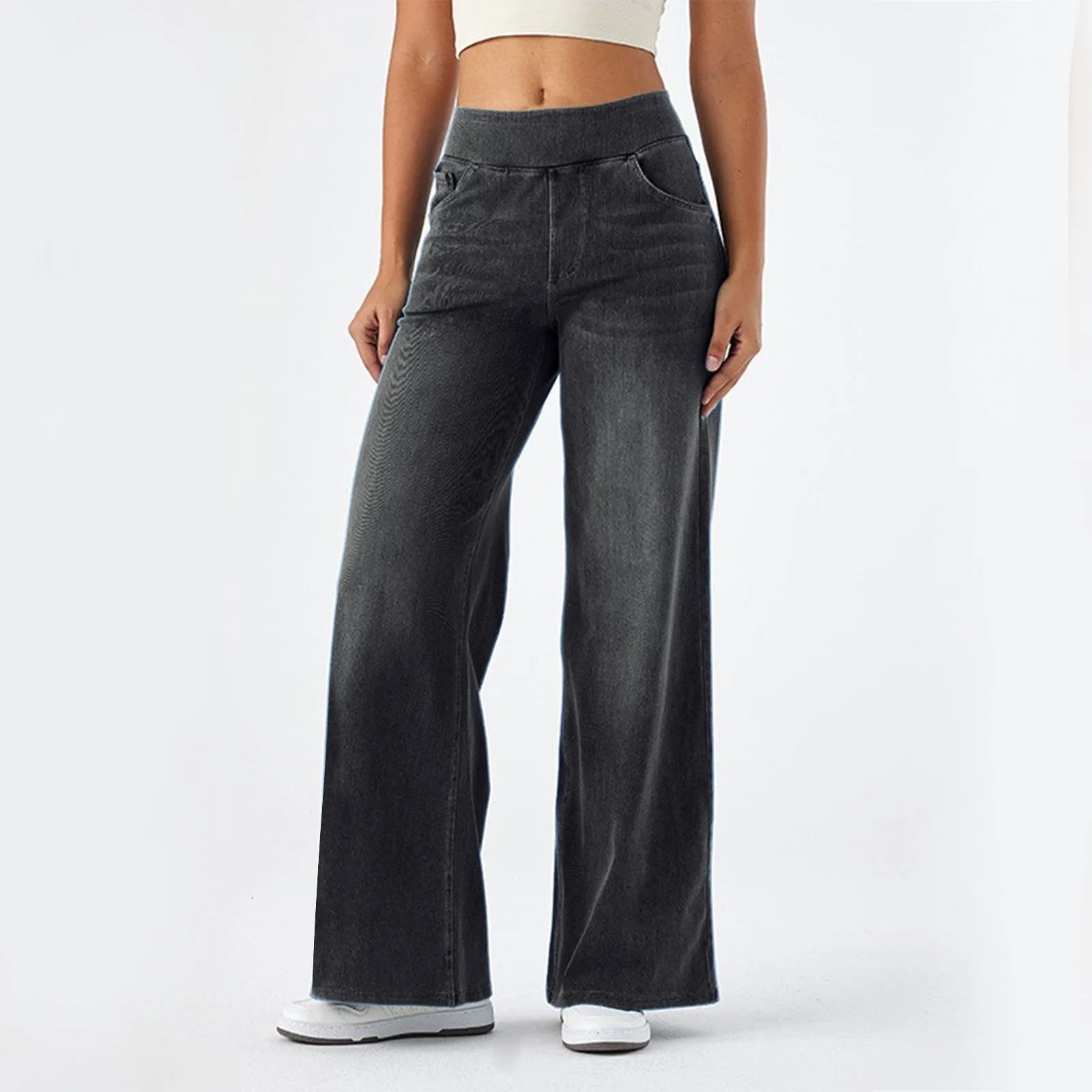 Ladies Baggy Wide Leg Trousers