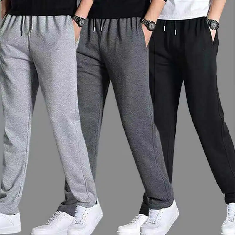 New Korean Straight Tube Men's Casual Sports Pants for Running, Workout, Jogging - Long Gym Sport Trousers for Men Jogger Sweatpants