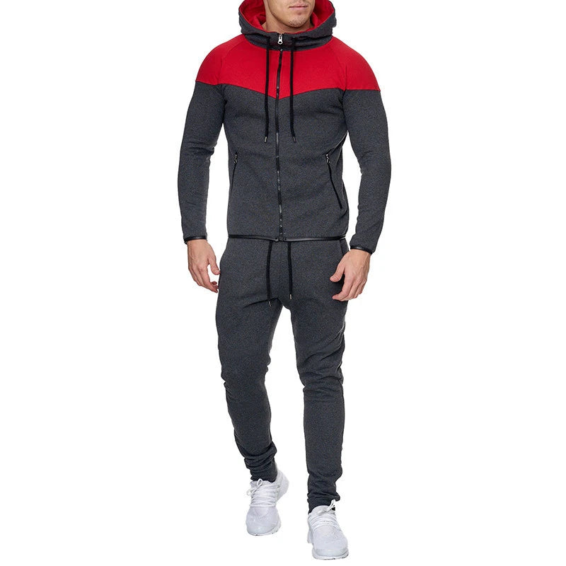 Casual Tracksuit Men Hooded Sweatshirt Outfit Spring Autumn Men's Sets Sportswear 2020 Male Hoodie+Pants 2PCS Jogging Sports Suit