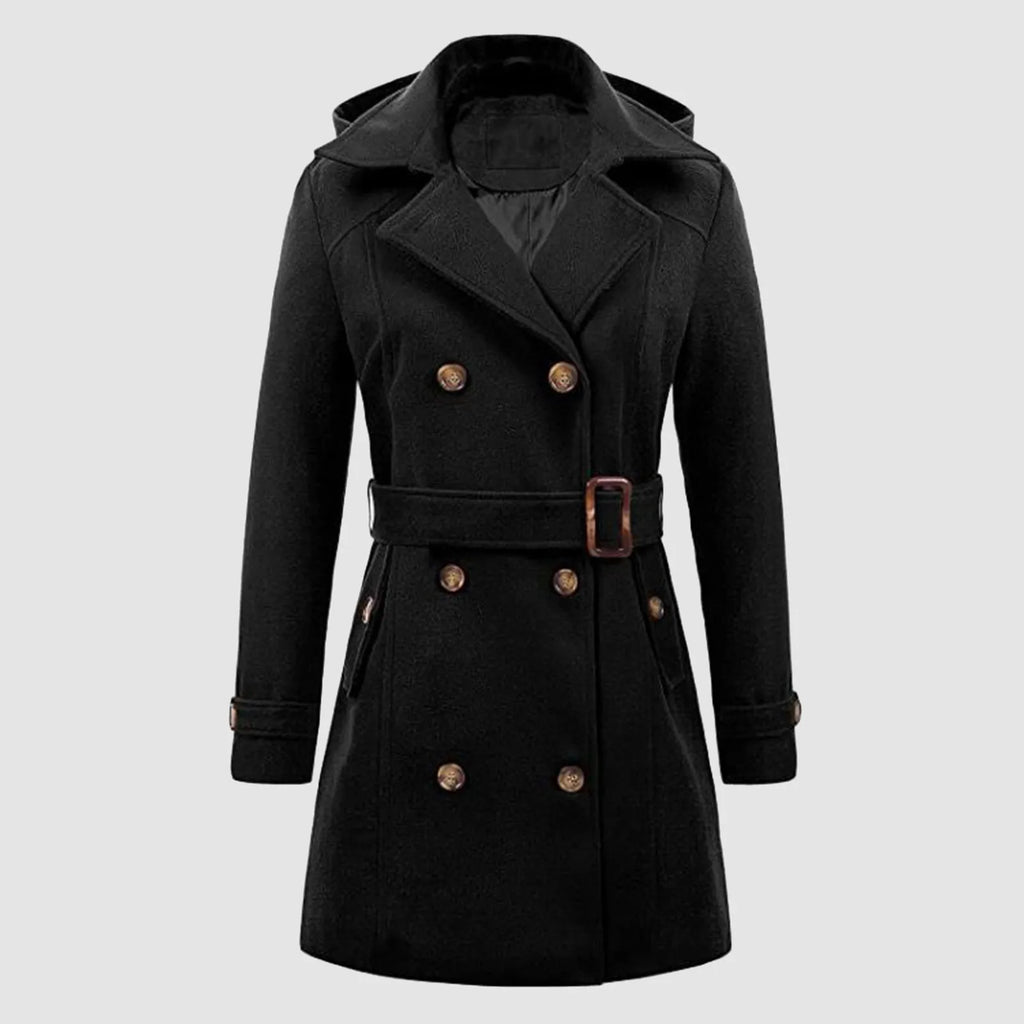 Winter Jackets For Women Autumn Winter Hooded Vintage Thicken Sheepskin Jacket With Lace Up Lapel Collar Long Sleeve Jackets