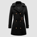 Winter Jackets For Women Autumn Winter Hooded Vintage Thicken Sheepskin Jacket With Lace Up Lapel Collar Long Sleeve Jackets