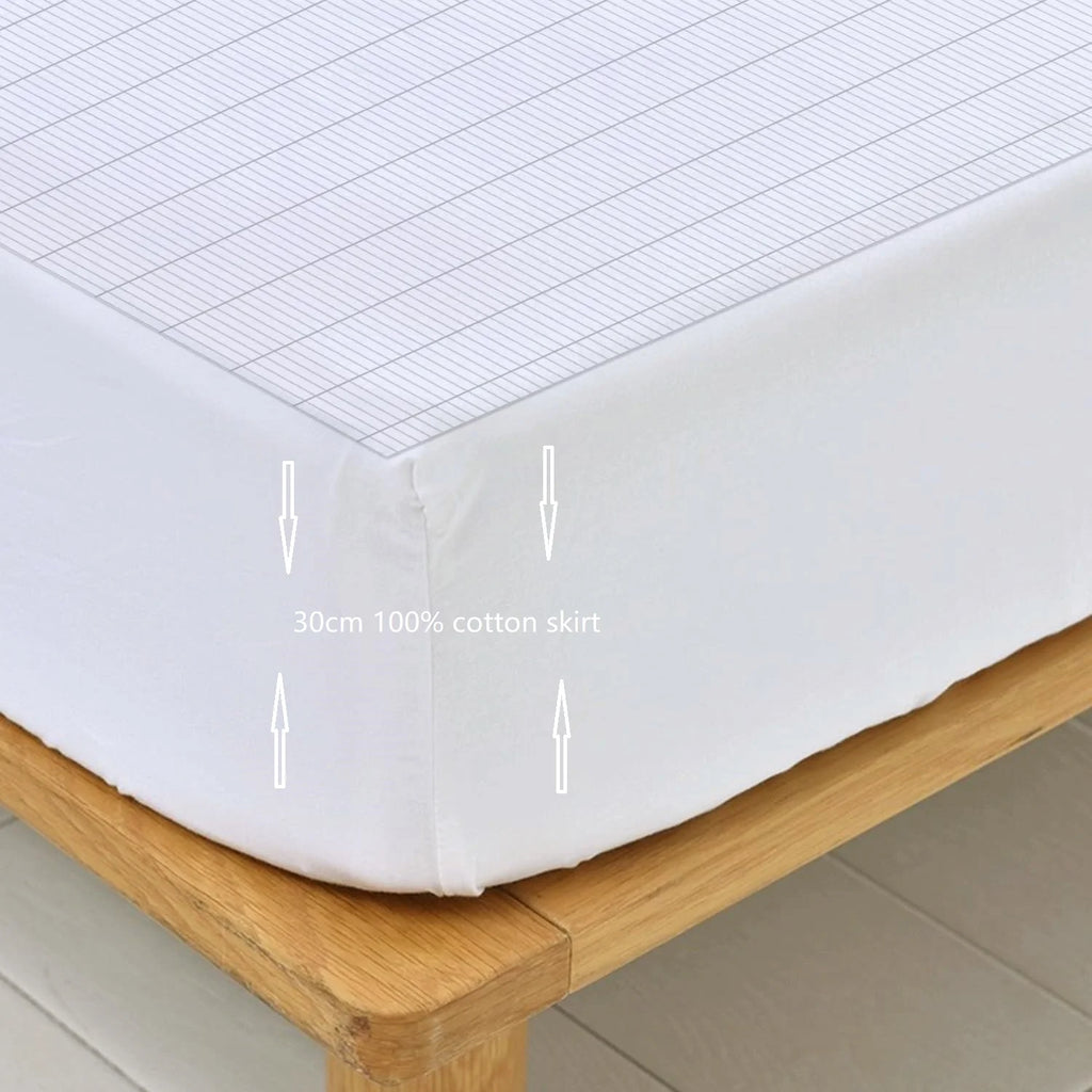 MAXSHARER Earthing Fitted Sheet Organic Cotton with Conductive Silver Fiber Grounding Bed Sheet
