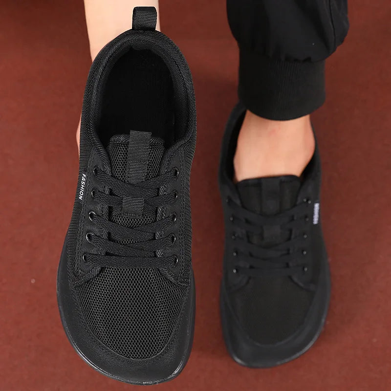 Men's Wide Barefoot Shoes New Fashion Outdoor Running Sneakers Minimalist Large Trendy Mesh Casual Walking Shoes Hot Selling