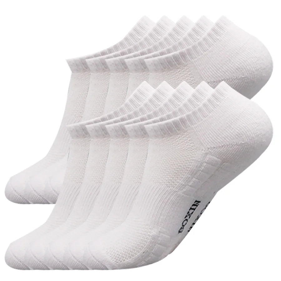 10 Pairs Men's Athletic Socks Set - Cool Comfortable Short Warm Solid Color for Running Gym Hiking - Dropshipping