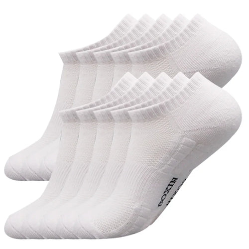 10 Pairs Men's Athletic Socks Set - Cool Comfortable Short Warm Solid Color for Running Gym Hiking - Dropshipping