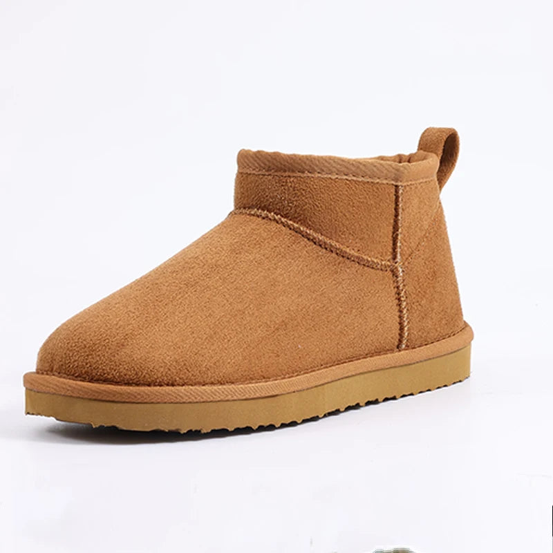 Litfun Women Winter Snow Boots Classic Fur Plush Ankle Snow Boots Brand Outdoor Antiskid Short Boot Warm Fuzzy Home Cotton Shoes