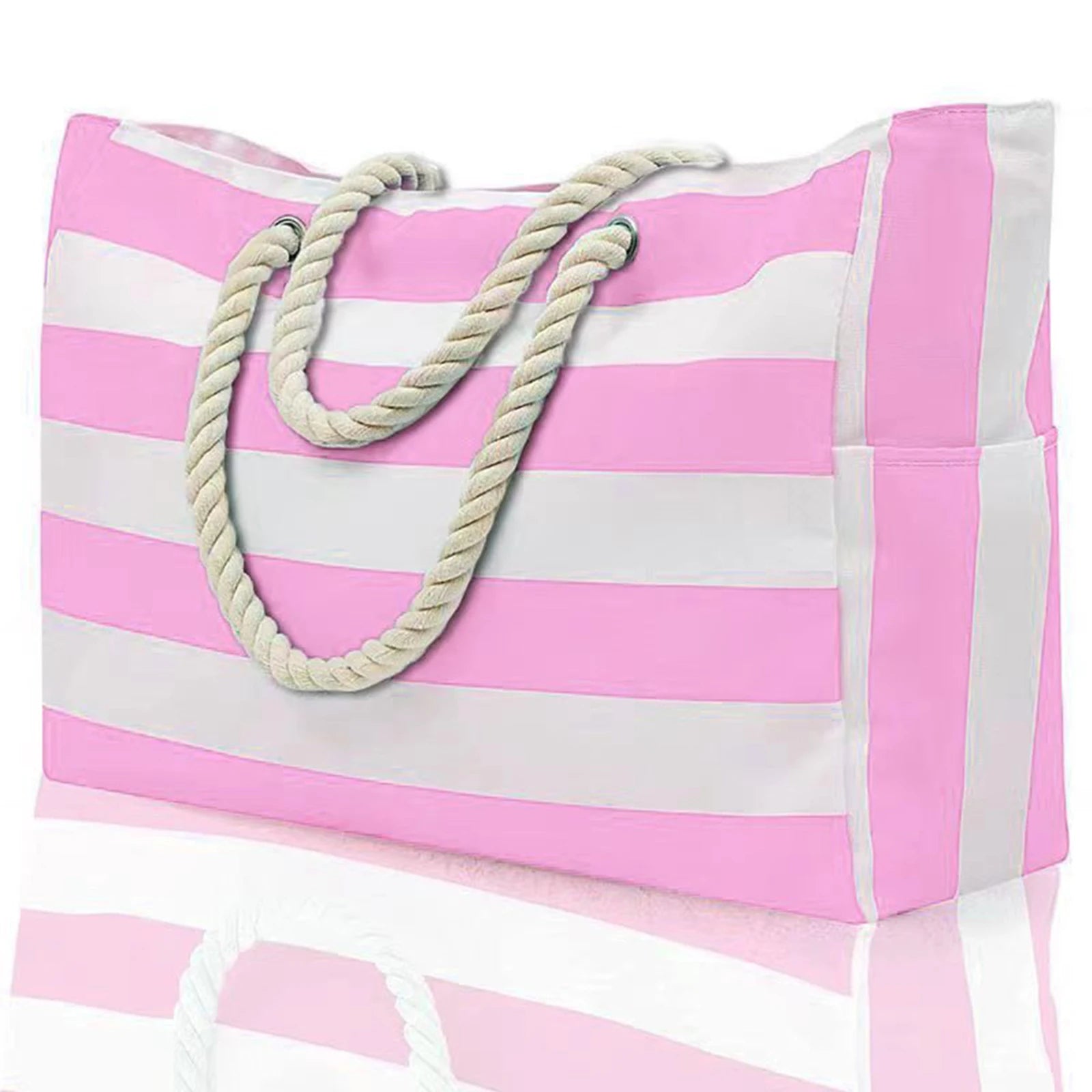 Striped zipper outer bag for outdoor travel and vacation, waterproof