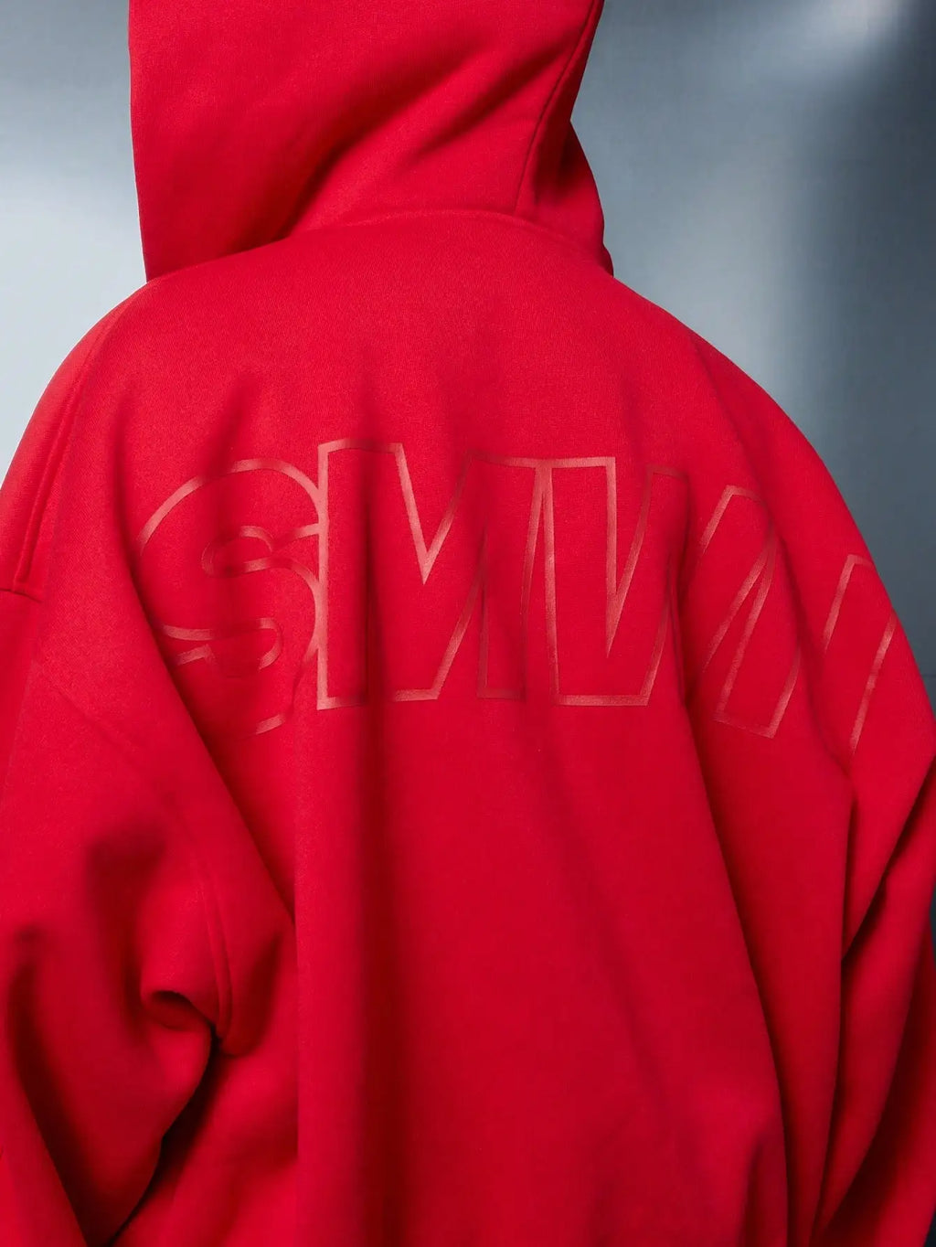 SUMWON Women's Red Oversized Full Zip Hoodie - Cozy Athleisure Streetwear for Fall Winter