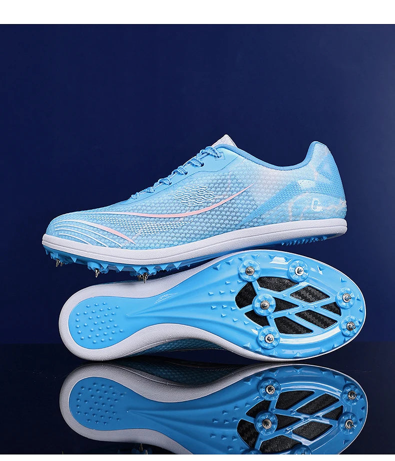 2025 New Couples Track and Field Shoes Non Slip Women Spikes Sneakers Breathable Men Running Shoes Comfortable Outdoor Sneakers