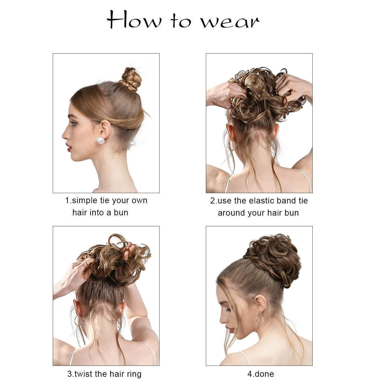 Synthetic Messy Hair Bun