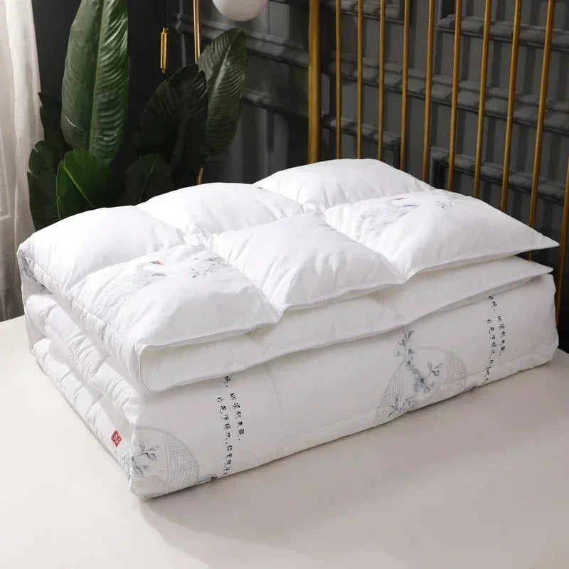 Fashion Print White Goose