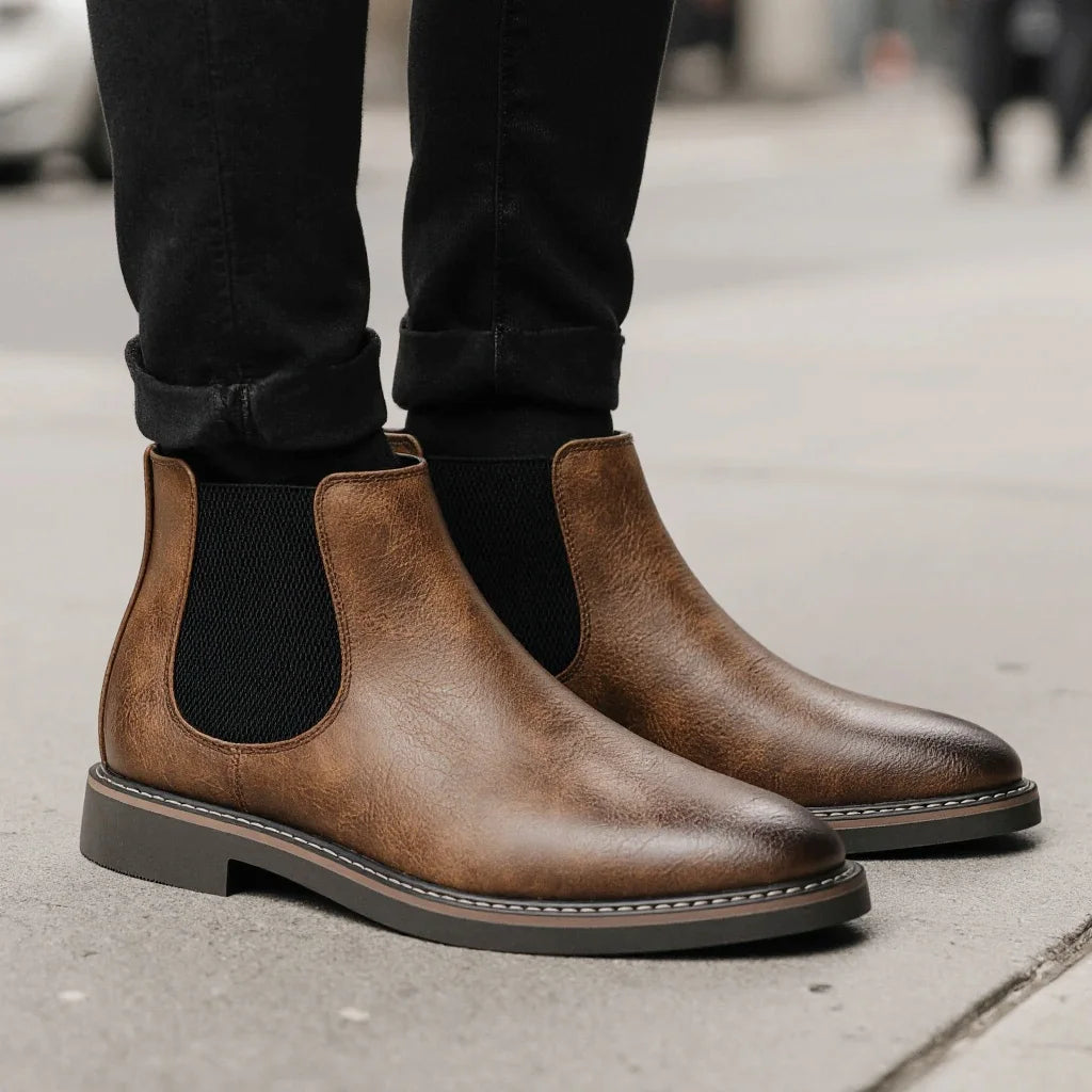 2026 Men's Chelsea Boots Ankle Boots for Men Retro Comfortable Brand Retro Fashion